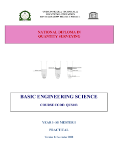 QUS 103 -Basic Engineering Science - Unesco