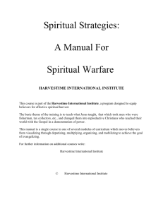 Spiritual Strategies: A Manual For Spiritual Warfare