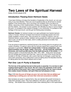 Two Laws of the Spiritual Harvest