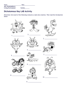 Dichotomous Key LAB Activity