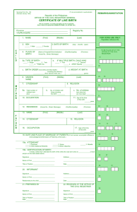 Certificate of Live Birth Form_Philippines