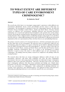 to what extent are different types of care environment criminogenic?