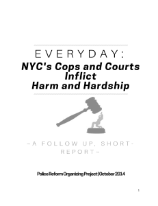 Everyday : NYC's Cops and Courts Inflict Harm and Hardship