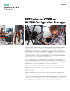 HP Universal CMDB and HP UCMDB Configuration Manager