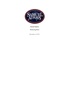 Samuel Adams Marketing Brief