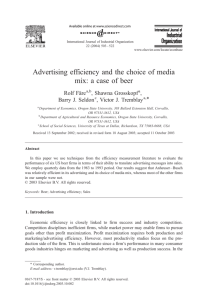 Advertising efficiency and the choice of media mix: a case of beer