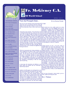 newsletter april mid-term 2014 - Father Michael McGivney Catholic