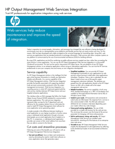 HP Output Management Web Services Integration - Hewlett