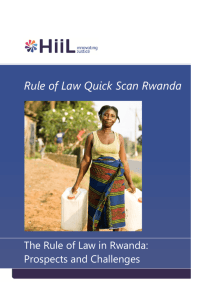Rule of Law Quick Scan Rwanda