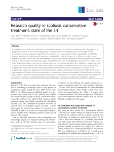 Research quality in scoliosis conservative treatment: state of