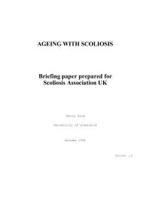 ageing with scoliosis - Centre for Disability Studies