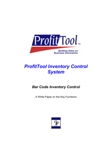 ProfitTool Inventory Control System