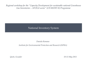 The National System for GHG Inventory
