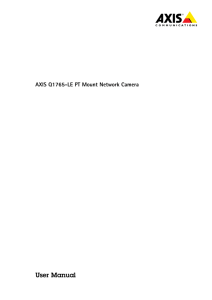 User Manual - Axis Communications