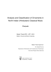 (Hindustani) Classical Music - Music Technology Group