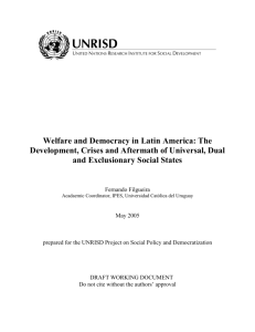 Welfare and Democracy in Latin America: The Development, Crises