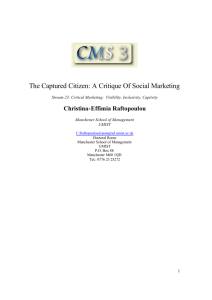 The Captured Citizen: A Critique Of Social Marketing