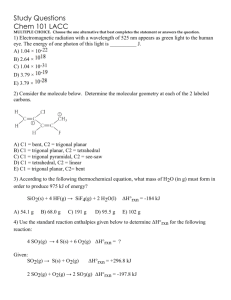 Study Questions Chem 101 LACC - The Cervantes Chemistry Page