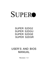 user's and bios manual
