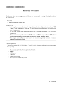 Recovery Procedure - Mitsubishi Electric