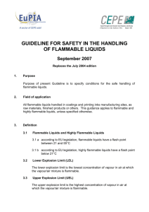 guideline for safety in the handling of flammable liquids