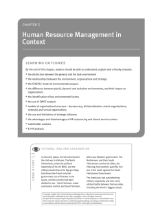 Human Resource Management in Context