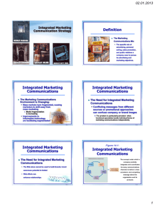 Definition Integrated Marketing Communications Integrated