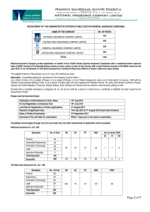 recruitment of 1434 administrative officer