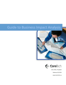 Guide to Business Impact Analysis