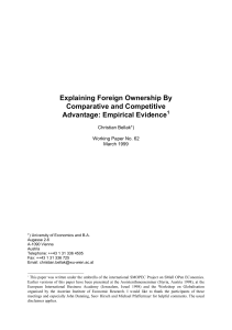 Explaining foreign ownership by comparative and competitive