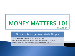 Money Matters 101: Financial Management Made Simple
