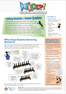 Getting Students to Answer Questions - EDC