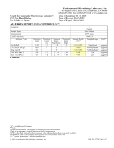 EML -- Lab Report - Mold Inspection Sciences of Los Angeles