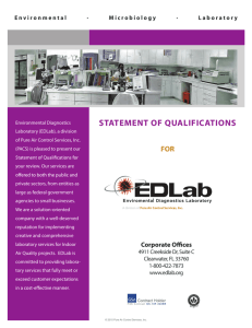Environmental Diagnostics Laboratory (EDLab)