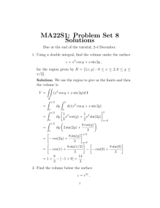 MA22S1: Problem Set 8 Solutions