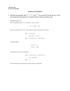 Problem Set 8 Solutions - Department of Chemistry