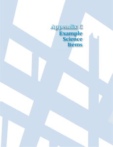 Appendix C Example Science Items
