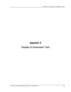 Appendix C Samples of Assessment Tools