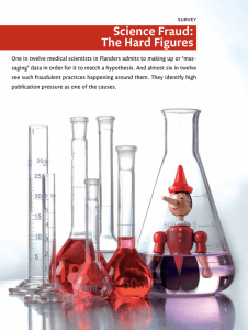 Science Fraud: The Hard Figures