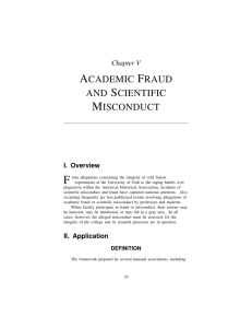 academic fraud and scientific misconduct