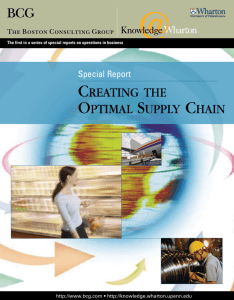 Creating the Optimal Supply Chain