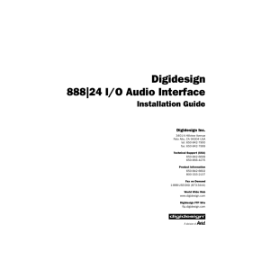 888|24 I/O Guide - Digidesign Support Archives