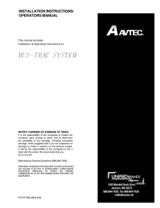 Avtec Bus Trac Operator Manual
