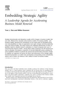 Embedding Strategic Agility