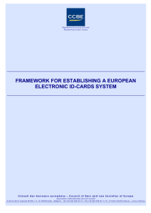 framework for establishing a european electronic id-cards