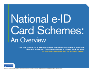 National e-ID Card Schemes: An Overview