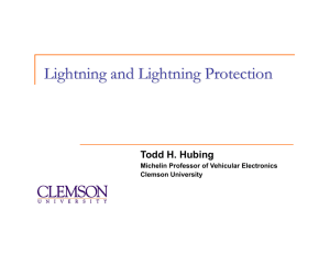 Lightning and Lightning Protection - Clemson Vehicular Electronics