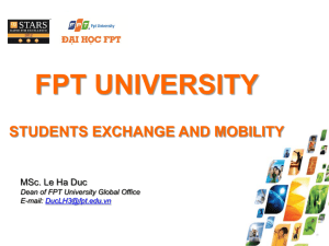 FPT University student exchange and mobility