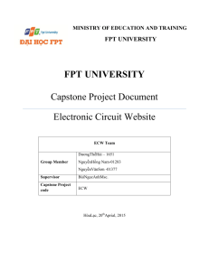 FPT UNIVERSITY Capstone Project Document Electronic Circuit