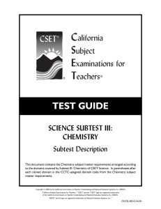 CSET 121 Test Guide